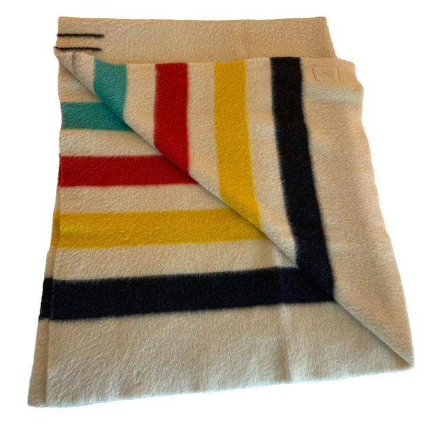 希少 1940-50's HUDSON'S BAY Point Blanket