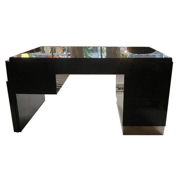 Vintage Art Deco Desk in Black, 1930 For Sale - Image 9 of 12