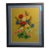 VTG 1970s Framed Crewel Floral Bouquet Needlework Art Mid-Century Retro For Sale