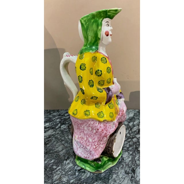 French 19th Century Polychrome French Faience Wine Decanter For Sale - Image 3 of 14