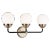 Visual Comfort Ian Fowler By Visual Comfort Studio Cafe 3-Light Bath Vanity Sconce in Satin Brass For Sale - Image 4 of 4