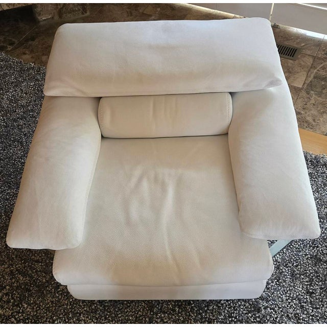 2000 - 2009 Roche Bobois White Leather Deep Lounge Chair, Early 2000s For Sale - Image 5 of 5