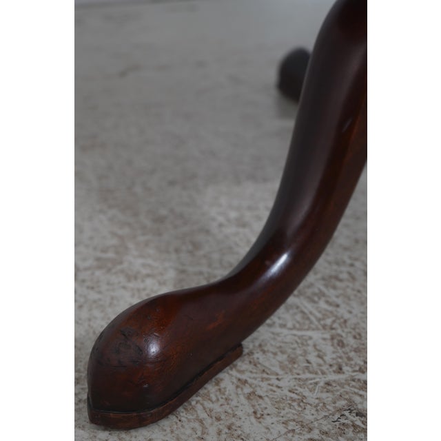 Kittinger Colonial Williamsburg Cw-41 Leather Top Tilt Games Table For Sale - Image 9 of 18