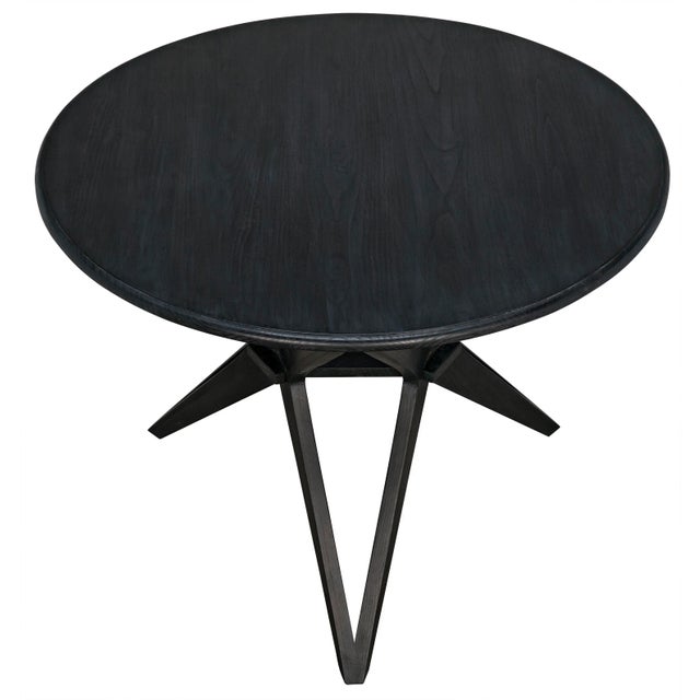 Mid-Century Modern NOIR Victor Dining Table, Charcoal Black For Sale - Image 3 of 6