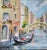 Blue Vintage 20th C Framed Impressionistic Venetian Canal Scene Oil Painting For Sale - Image 8 of 15
