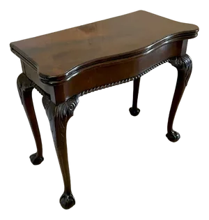 Antique Irish George III Carved Mahogany Card Table, 1800s
