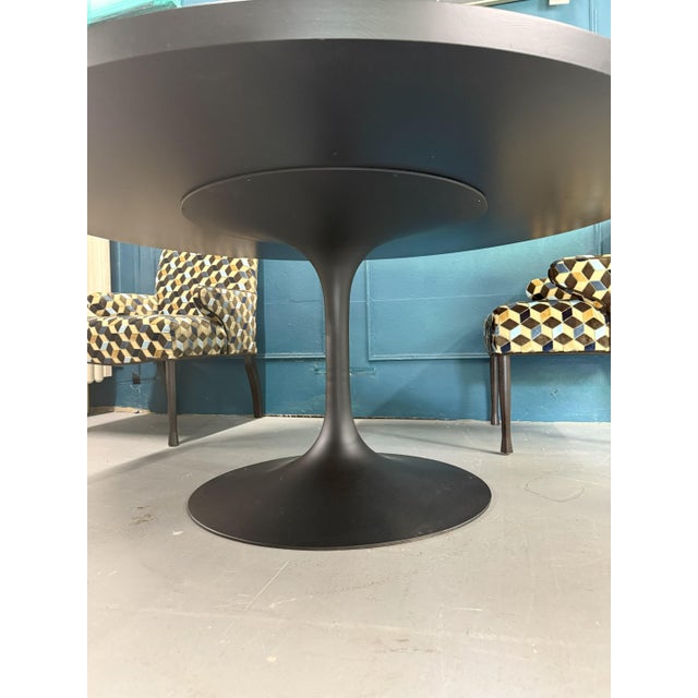 1960s Vintage Tulip Base in Metal With New Solid Oak Top For Sale In Greensboro - Image 6 of 7