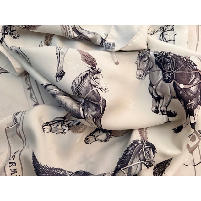 Hermès en Piste Silk Scarf 1998 by Robert Dallet For Sale - Image 11 of 12