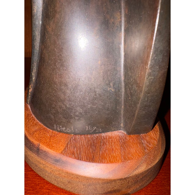Late 20th Century Tim Nicola — Limited Edition Bronze Sculpture (16/30), 16¾″ Tall For Sale - Image 4 of 5