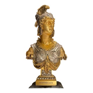 Late 19th Century Gilt And Silvered Bronze by Pierre Eugène Emile Hebert For Sale