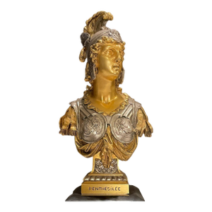 Late 19th Century Gilt And Silvered Bronze by Pierre Eugène Emile Hebert