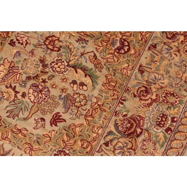 Shabby Chic Shabby Chic 1990's Pak-Persian Taupe/Green Wool Rug - 6'1'' X 9'0'' For Sale - Image 3 of 9