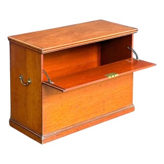 English Lift-Top Folding Front Chest of Mahogany From the Edwardian Era For Sale