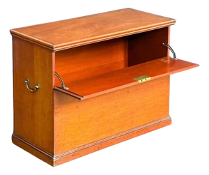 English Lift-Top Folding Front Chest of Mahogany From the Edwardian Era