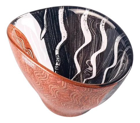 KOSTA BODA コスタボダ モニカ・バックストロム Tonga ボウル Hand-Painted Glass Tonga Bowl by Monica Backström for Kosta Boda