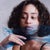 Sheer Cerulean by Kelly Birkenruth | Oil Painting of a woman with blue fabric draped across her face For Sale