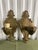 Pair of Bronze Single Candle Sconces, Early 20th Century. Wired for US