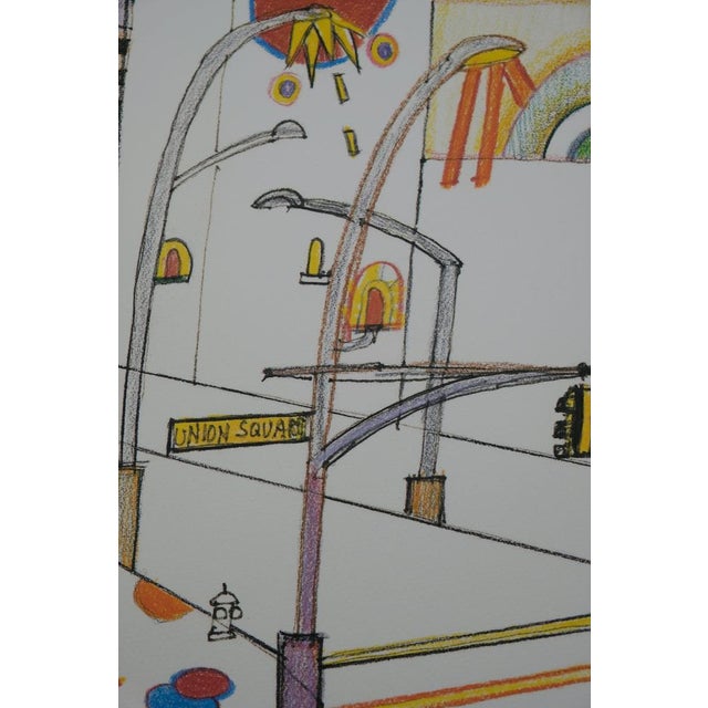 Paper Union Square Poster by Saul Steinberg For Sale - Image 7 of 10