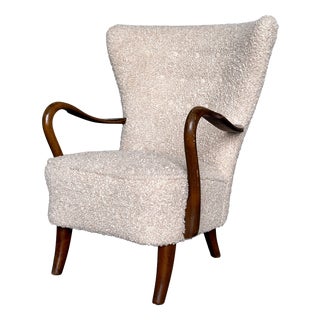 Scandinavian Modern Lounge Chair by Alfred Christensen for Slagelse Møbelværk, 1940s For Sale
