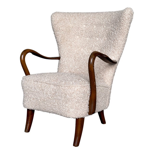 Scandinavian Modern Lounge Chair by Alfred Christensen for Slagelse Møbelværk, 1940s For Sale