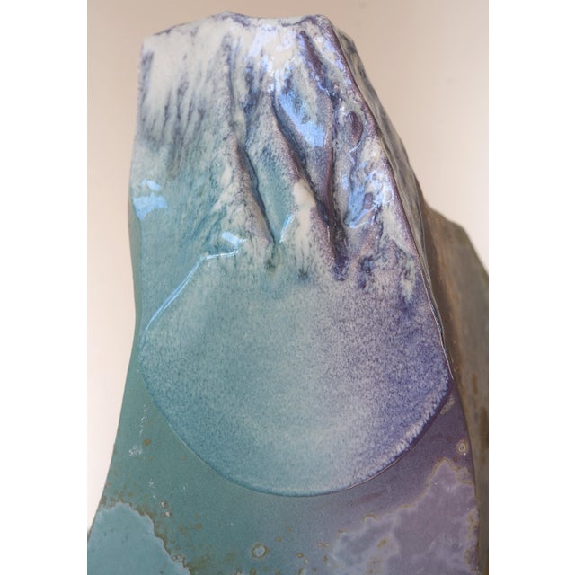 Vintage Tony Evans Modernist Freeform Glacier Vase For Sale - Image 12 of 17