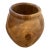 Turned Teak Root Dry Vase Rounded Urn For Sale
