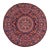 Boho Chic Ziegler Red/Blue Wool Runner Rug- 9'11'' X 10'3'' For Sale