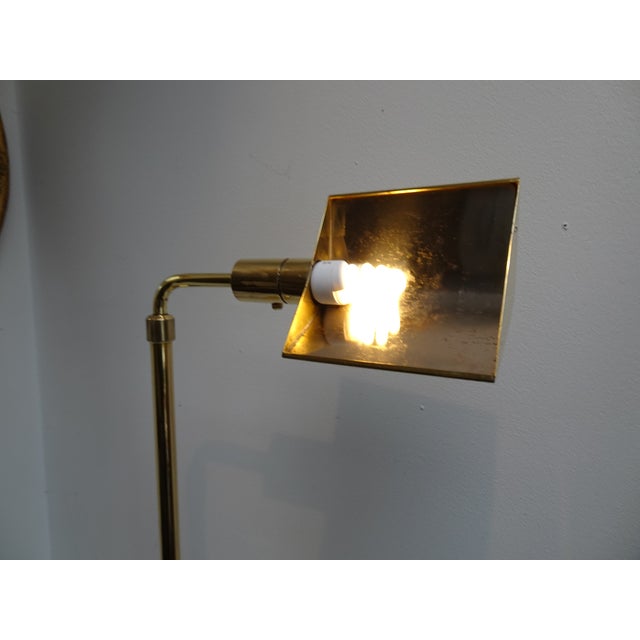 Adjustable Brass Reading Lamp attributed to Christian Liaigre, France, 1970s For Sale - Image 16 of 18