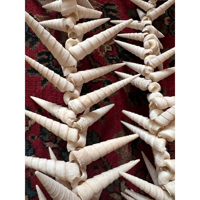 Vintage Coastal Beach Seashells Holiday Christmas Garland or Table Decor For Sale - Image 9 of 11