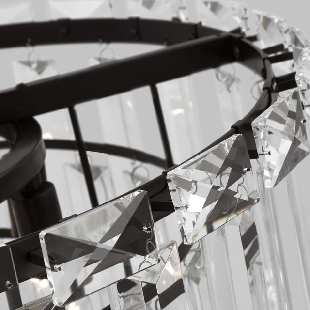 Visual Comfort Chapman & Myers by Visual Comfort Studio Arden 10-Light Medium Chandelier in Aged Iron For Sale - Image 4 of 5