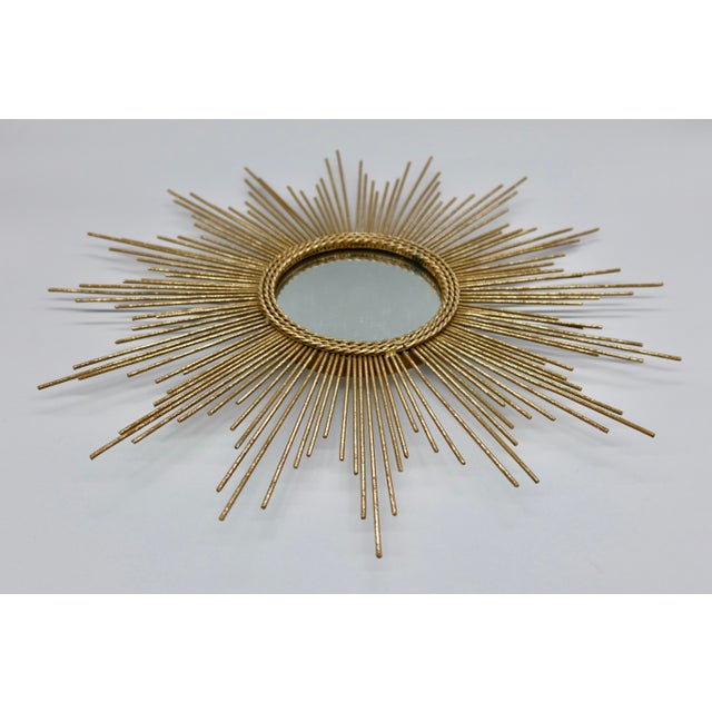Vintage Sunburst Mirror, Gold Starburst For Sale - Image 4 of 6