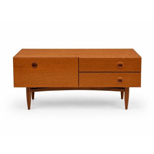 Teak Sideboard with Conical Legs For Sale - Image 3 of 7