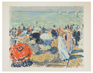 Albert Andre, The Beach, Lithograph and Stencil