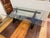 Contemporary Sculptural Trestle Wood + Glass Dining Table For Sale In San Francisco - Image 6 of 12