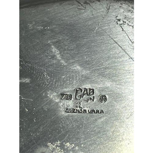 Gold Swedish Modern Pewter Vase from Gab Guldsmedsaktiebolaget, 1950s For Sale - Image 8 of 9