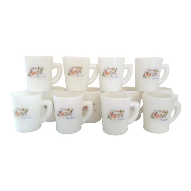Vintage Tom & Jerry McKee Christmas Sleigh Ride Mugs Set of 12 Chairish