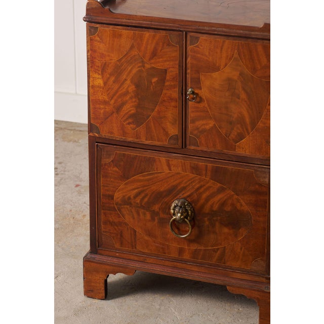 Georgian Inlay Mahogany Night Cabinet With Tray Top (C. 1850) For Sale In Charleston - Image 6 of 16