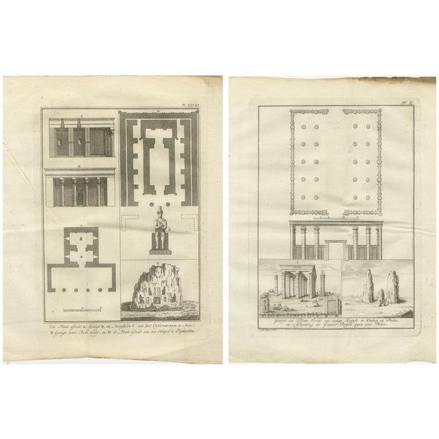 Elephantine and Philae Temples, 1776, Paper, Set of 2 For Sale - Image 4 of 10