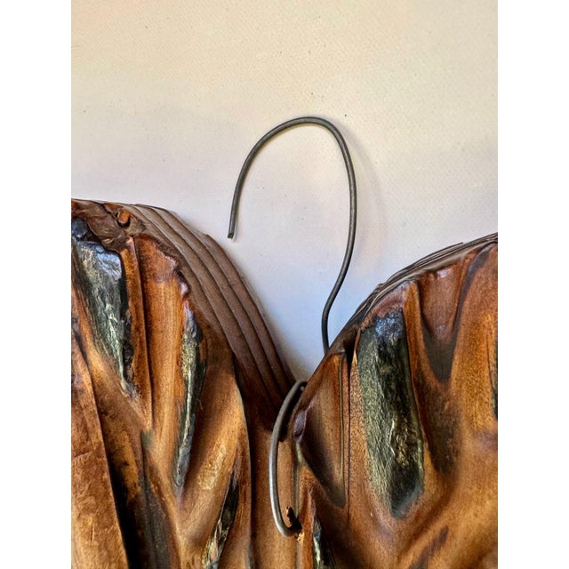 Wood 1960's Witco Carved Wood Wall Sculpture Unicorn Crest Large Tiki Polynesian 35” For Sale - Image 7 of 12