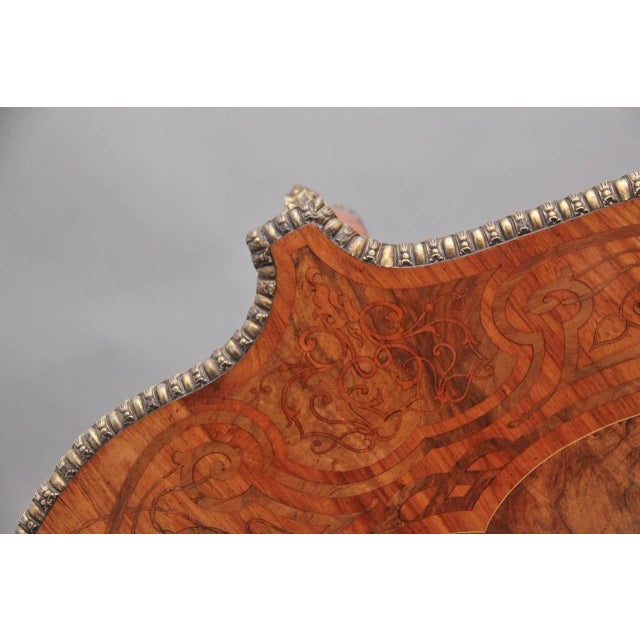 19th Century Walnut and Inlaid Centre Table For Sale - Image 4 of 12