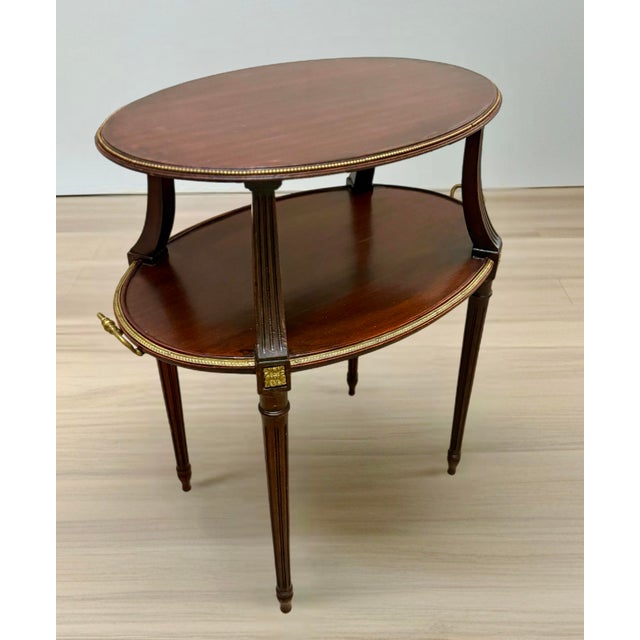 French French Louis XVI Style Tiered Accent Table For Sale - Image 3 of 11