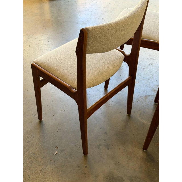 Teak Dining Chairs in Style of Erik Buch Set of 4 Danish Mid Century Modern Scandinavian Vintage 1960s For Sale - Image 9 of 11