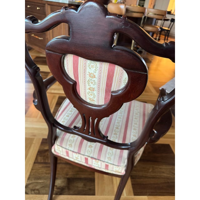 Late Victorian Carved Mahogany Rococo Revival Armchair, Probably American, C. 1880–1900, With Louis XV Influence For Sale - Image 9 of 12