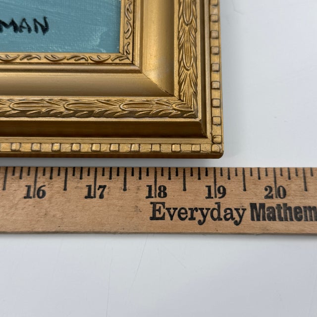 Textile Original Figurative Painting Woman by the Sea - Signed “S. Norman” For Sale - Image 7 of 10