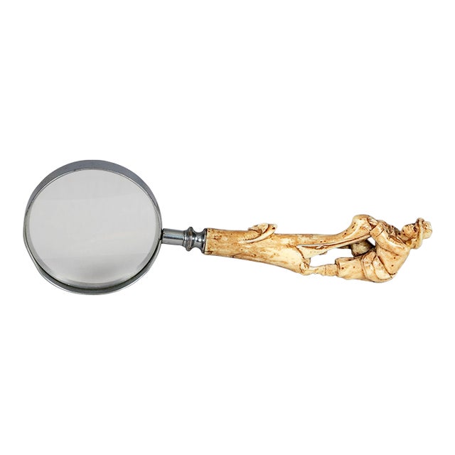 Antique Magnifying Glass With Figural Handle For Sale