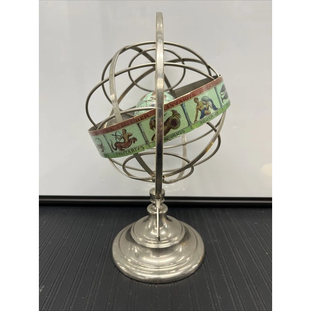 Vintage MCM Zodiac Armillary Astrology Italian Old World Globe For Sale - Image 4 of 7