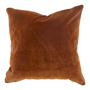 FirmaMenta Italian Burnt Orange Solid Velvet Pillow