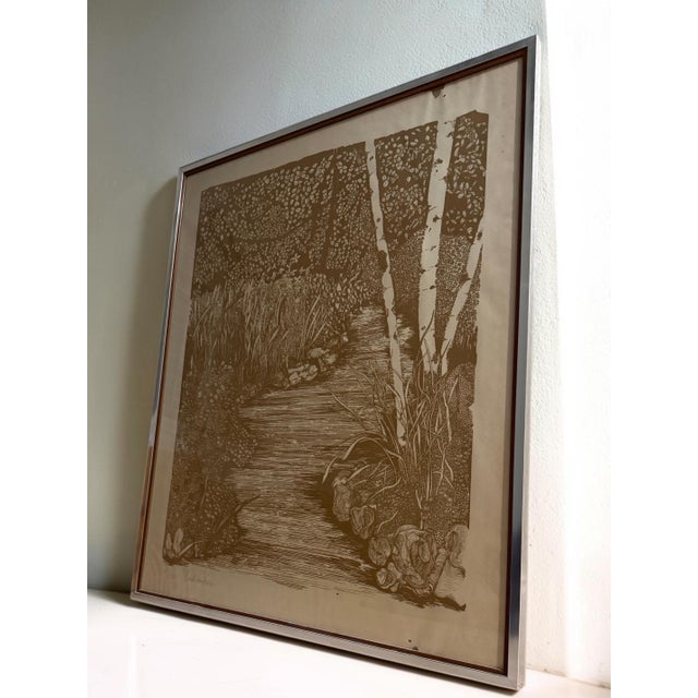 1970s Cindi Mufson “Walk Wild Woods” Signed & Numbered Woodland Art Print 55/250 For Sale - Image 4 of 12