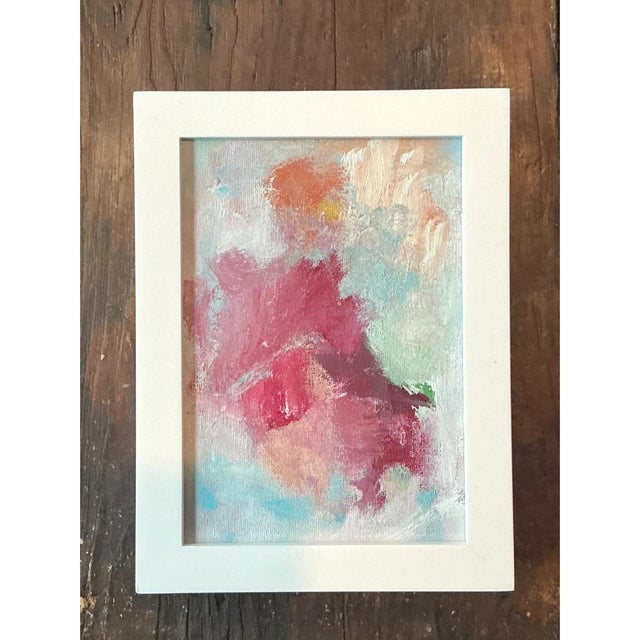 Vintage Abstract Expressionist Painting on Board For Sale In West Palm - Image 6 of 12