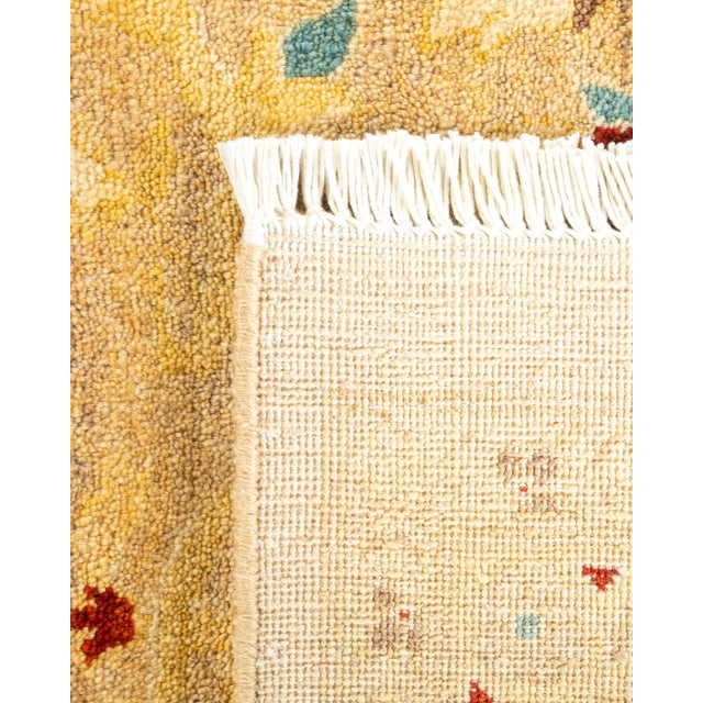 2000 - 2009 Eclectic, One-of-a-Kind Hand-Knotted Area Rug - Beige, 8' 1" x 10' 4" For Sale - Image 5 of 8